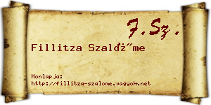 Fillitza Szalóme névjegykártya